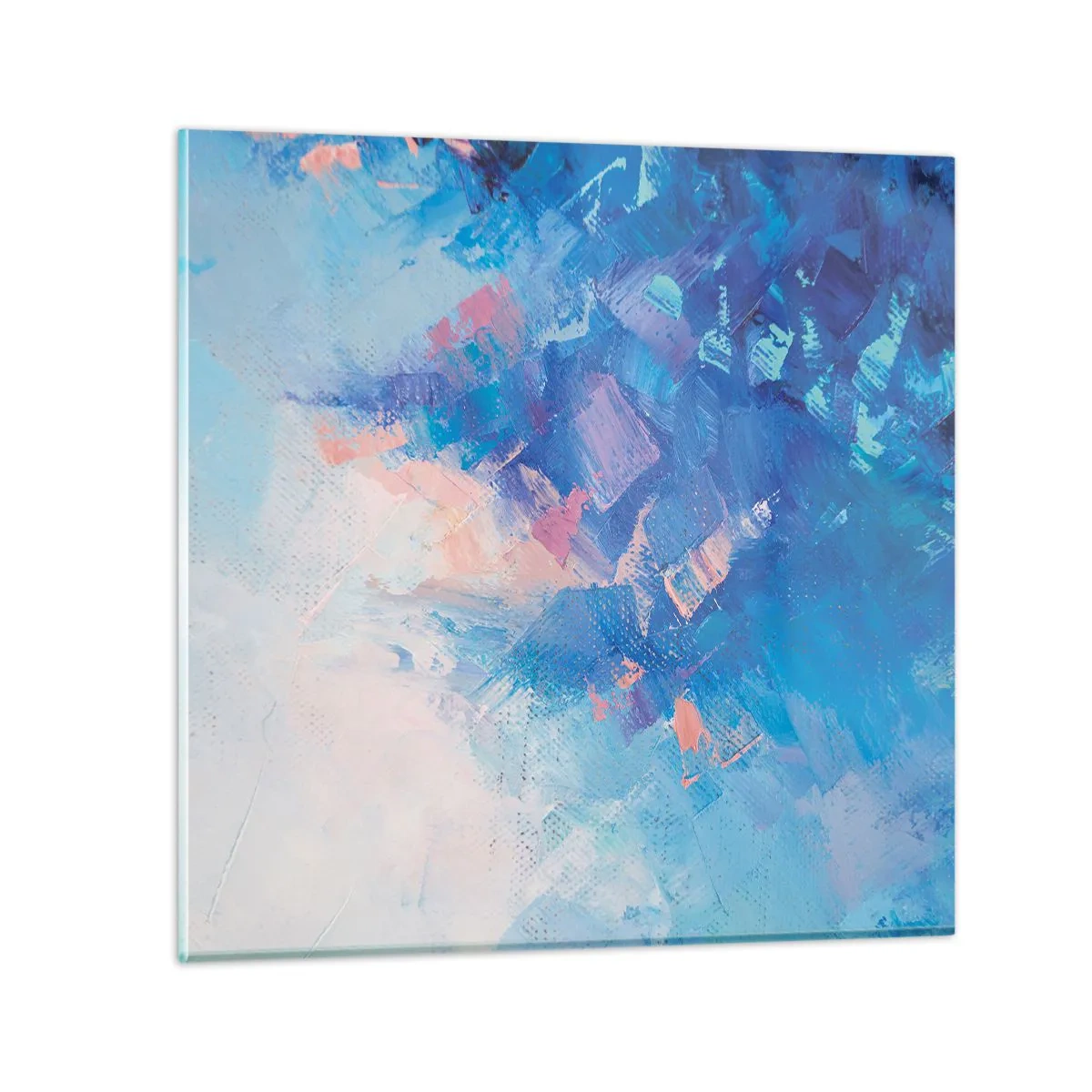 Cuadro sobre vidrio - Impresiones sobre Vidrio - Abstracción invernal - 30x30 cm