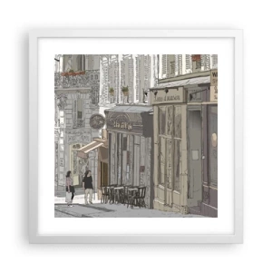 Póster en marco blanco - Alegrías urbanas - 40x40 cm