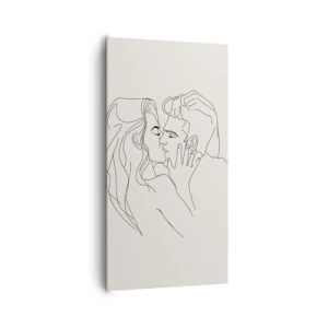 Cuadro sobre lienzo - Impresión de Imagen - Unión y sentimiento - 65x120 cm