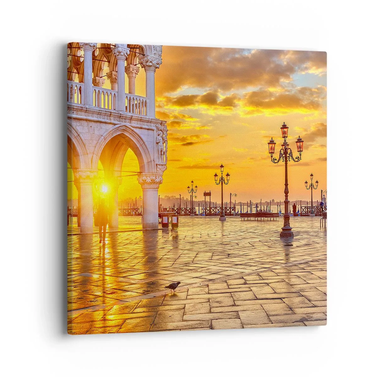 Cuadro sobre lienzo - Impresión de Imagen - ¿Dónde están todos? - 40x40 cm