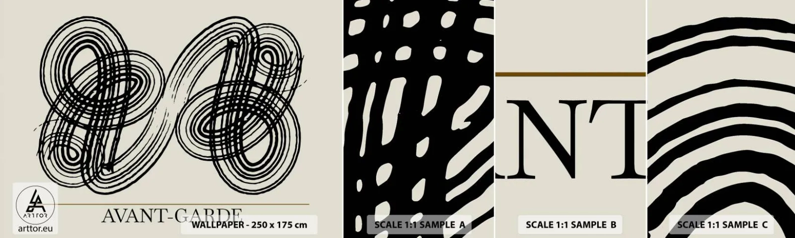 Muestra De Fotomural Standard Eco - Salió espontáneamente - Minimalismo, escandinavo, Escribiendo - 100x30 cm