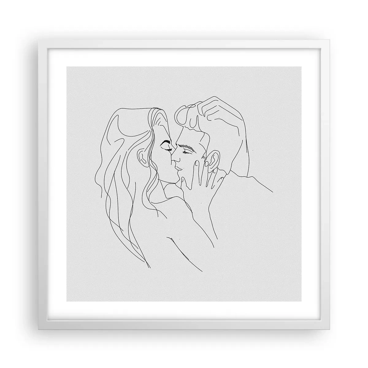 Póster en marco blanco - Alineados - 50x50 cm