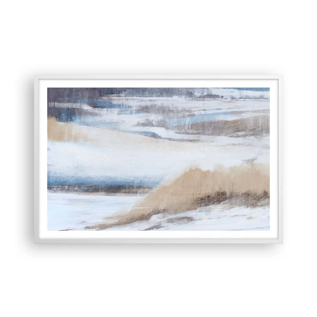 Póster en marco blanco - Composición invernal - 91x61 cm