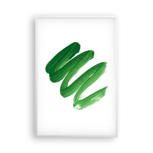 Póster en marco blanco - Una broma verde - 61x91 cm