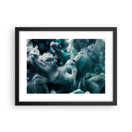 Póster en marco negro - Un movimiento de color - 40x30 cm