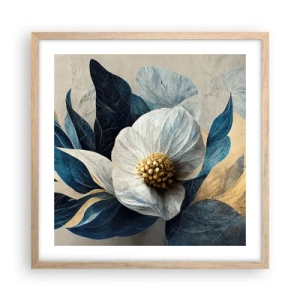 Póster en marco roble claro - Con un corazón de oro - 50x50 cm