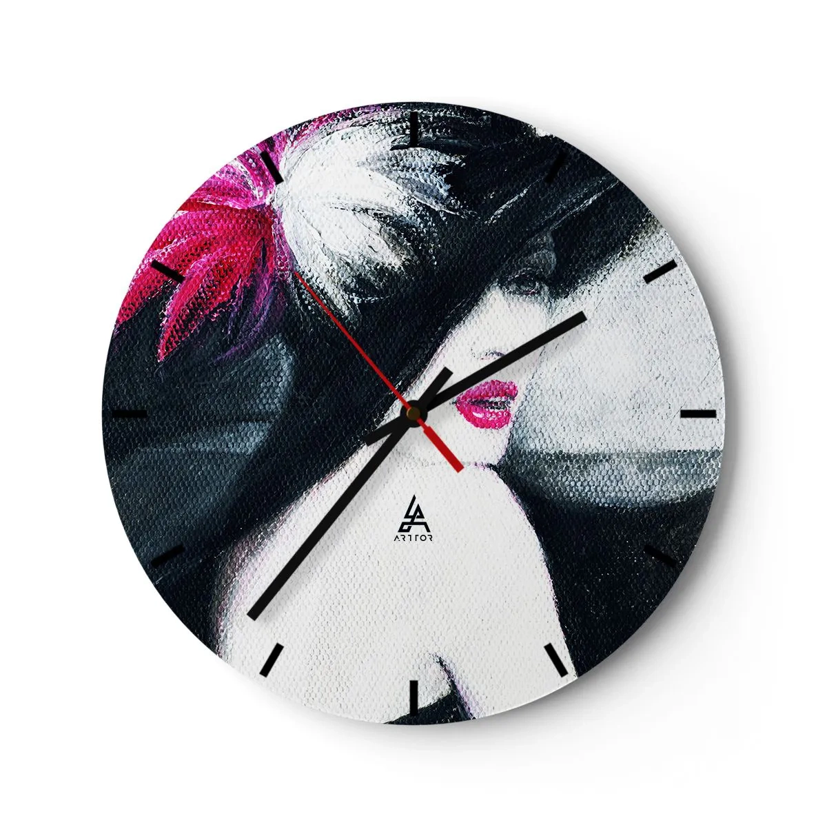 Reloj de pared - Reloj de vidrio - Siempre un misterio - 40x40 cm
