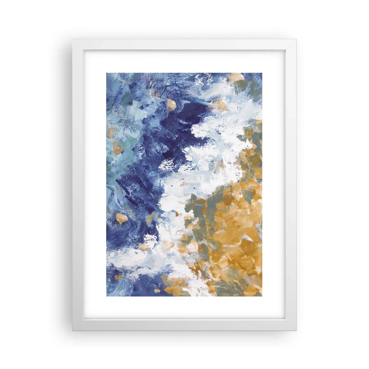 Póster en marco blanco - Danza de los elementos - 30x40 cm