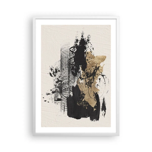 Póster en marco blanco - Composición con pasión - 50x70 cm