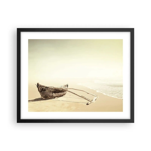 Póster en marco negro - Un recuerdo de los mares del sur - 50x40 cm