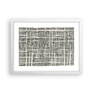 Póster en marco blanco - Composición del tejido - 40x30 cm