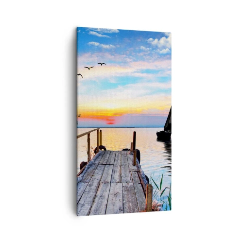 Cuadro sobre lienzo - Impresión de Imagen - Que llegue la noche - 45x80 cm