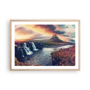 Póster en marco roble claro - En la majestuosidad de la naturaleza - 70x50 cm