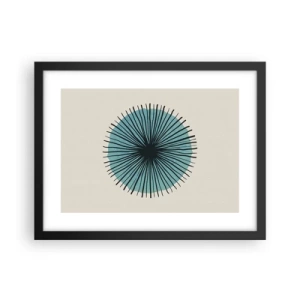 Póster en marco negro - Radiante en azul - 40x30 cm