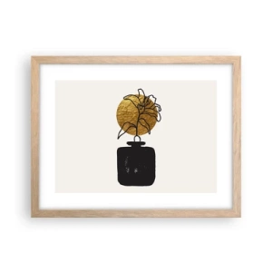 Póster en marco roble claro - Belleza en equilibrio - 40x30 cm