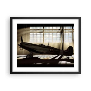 Póster en marco negro - El descanso del guerrero - 50x40 cm