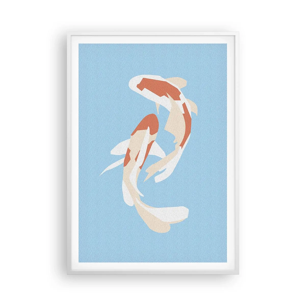 Póster en marco blanco - Natación sincronizada espontánea - 70x100 cm