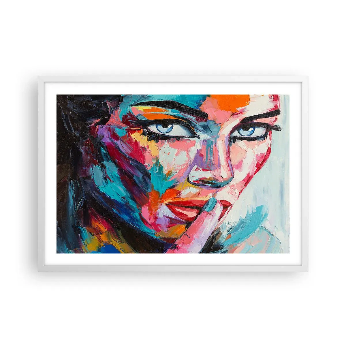 Póster en marco blanco - Nuestro primer secreto - 70x50 cm