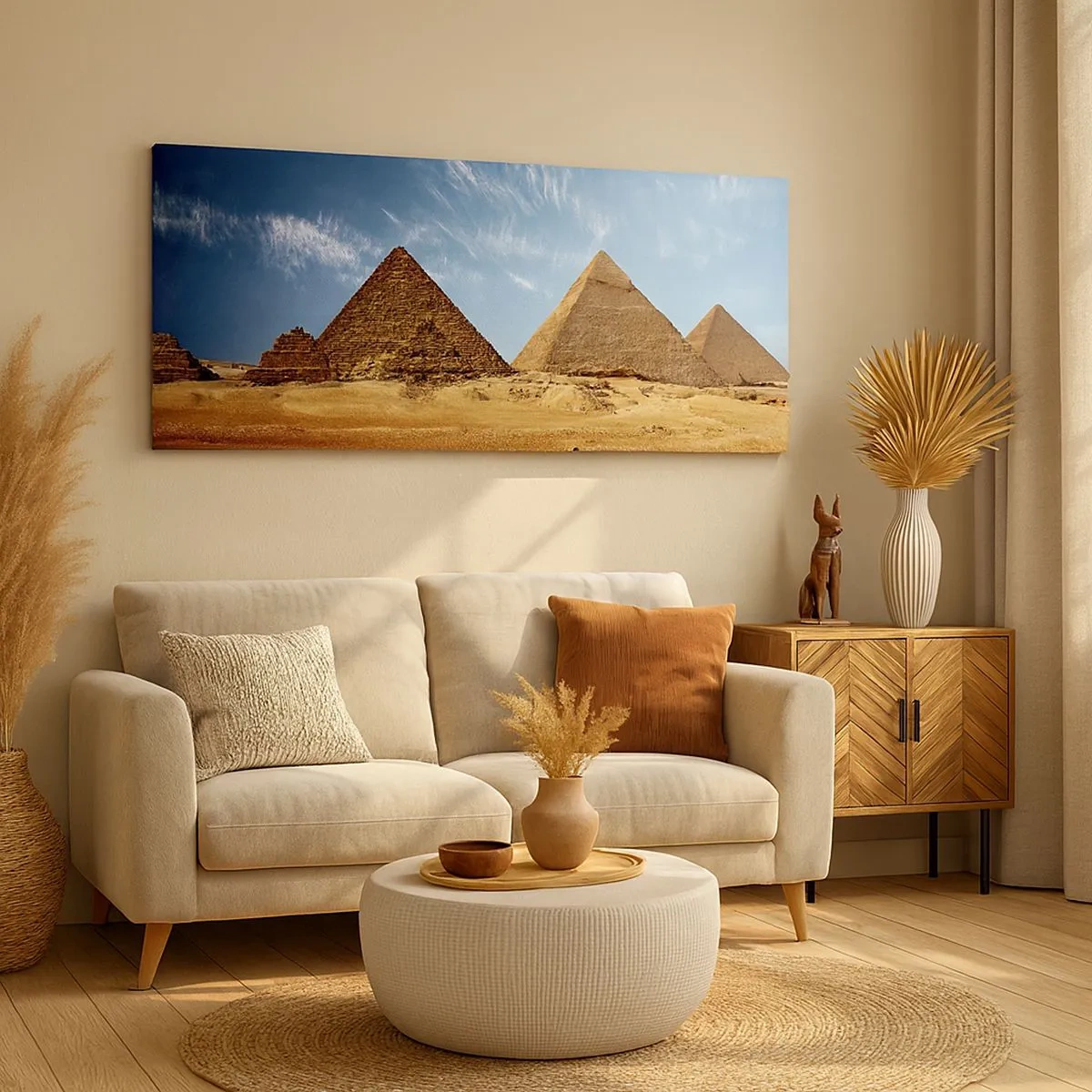 Cuadro sobre lienzo - Impresión de Imagen - 40 siglos te observan - 100x40 cm