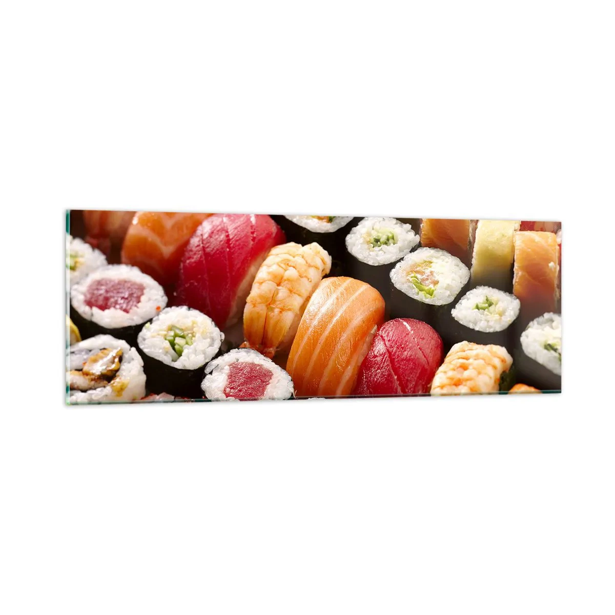Cuadro sobre vidrio - Impresiones sobre Vidrio - Colores y sabores de Asia - 90x30 cm