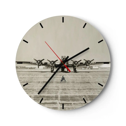 Reloj de pared - Reloj de vidrio - Como siempre, preparado - 40x40 cm