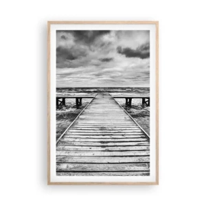 Póster en marco roble claro - Estoy esperando que sople el viento... - 61x91 cm