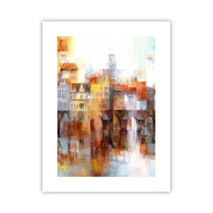 Póster - Puente y ciudad - 30x40 cm