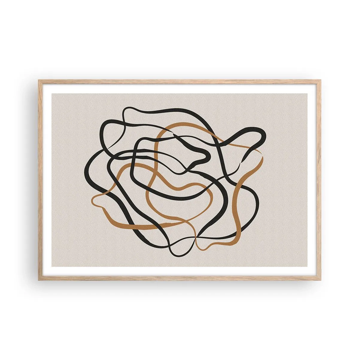 Póster en marco roble claro - Todo ha salido mal - 100x70 cm