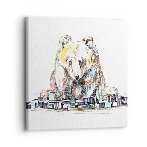 Cuadro sobre lienzo - Impresión de Imagen - ¿Cómo podéis vivir así? - 40x40 cm