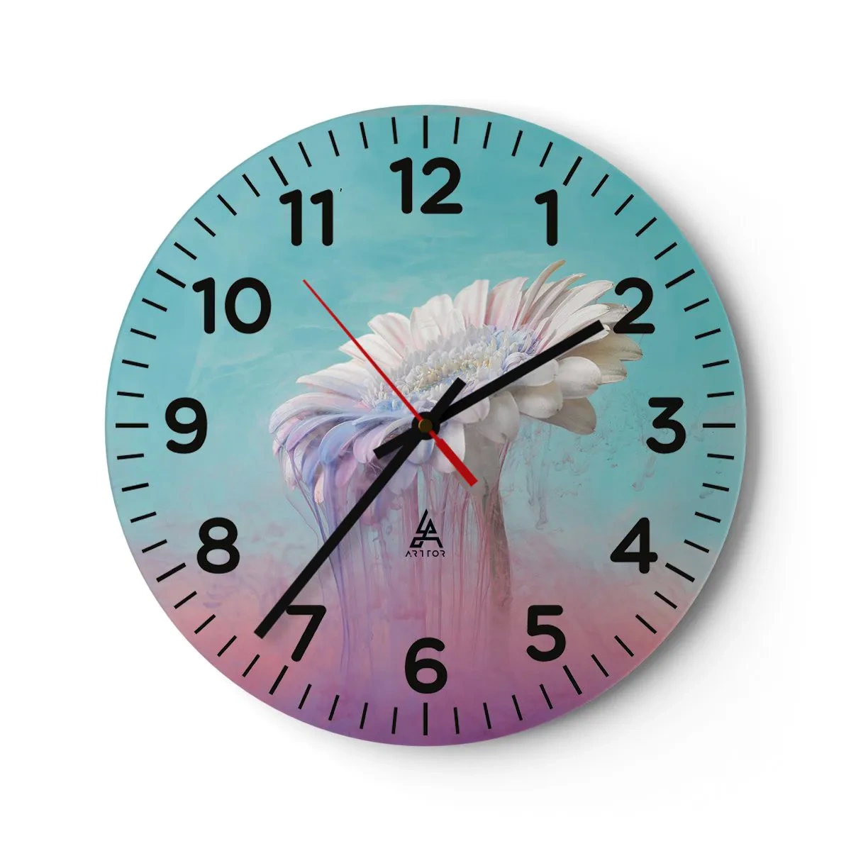 Reloj de pared - Reloj de vidrio - El inframundo de las flores - 40x40 cm