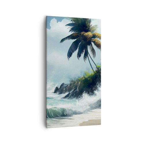 Cuadro sobre lienzo - Impresión de Imagen - En una costa tropical - 55x100 cm