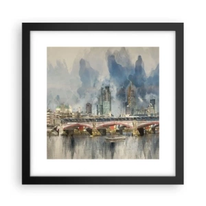 Póster en marco negro - Londres en todo su esplendor - 30x30 cm