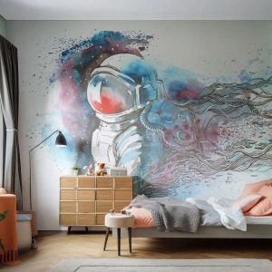Fotomural Premium Sand - A solas con el cosmos - Astronauta, Cosmonauta, Abstracción - 450x315 cm