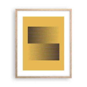 Póster en marco roble claro - Cuadrado de opuestos - 40x50 cm