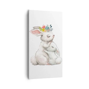 Cuadro sobre lienzo - Impresión de Imagen - En ningún lugar mejor que con mamá - 55x100 cm