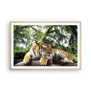 Póster en marco roble claro - Atentamente - 91x61 cm