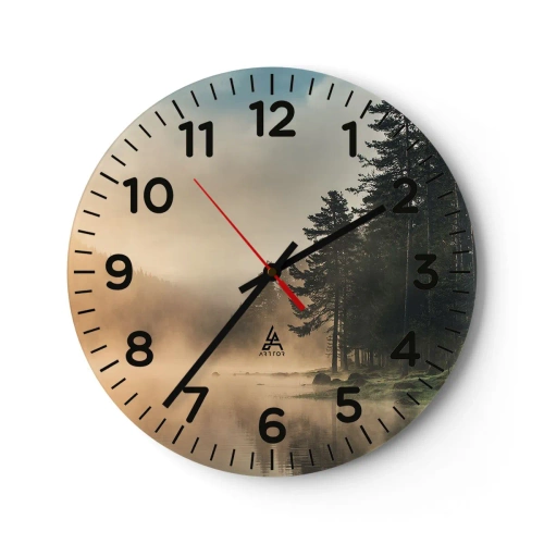 Reloj de pared - Reloj de vidrio - El nacimiento de un día - 30x30 cm