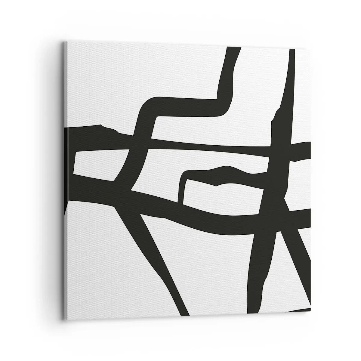 Cuadro sobre lienzo - Impresión de Imagen - Construcción en blanco y negro - 60x60 cm