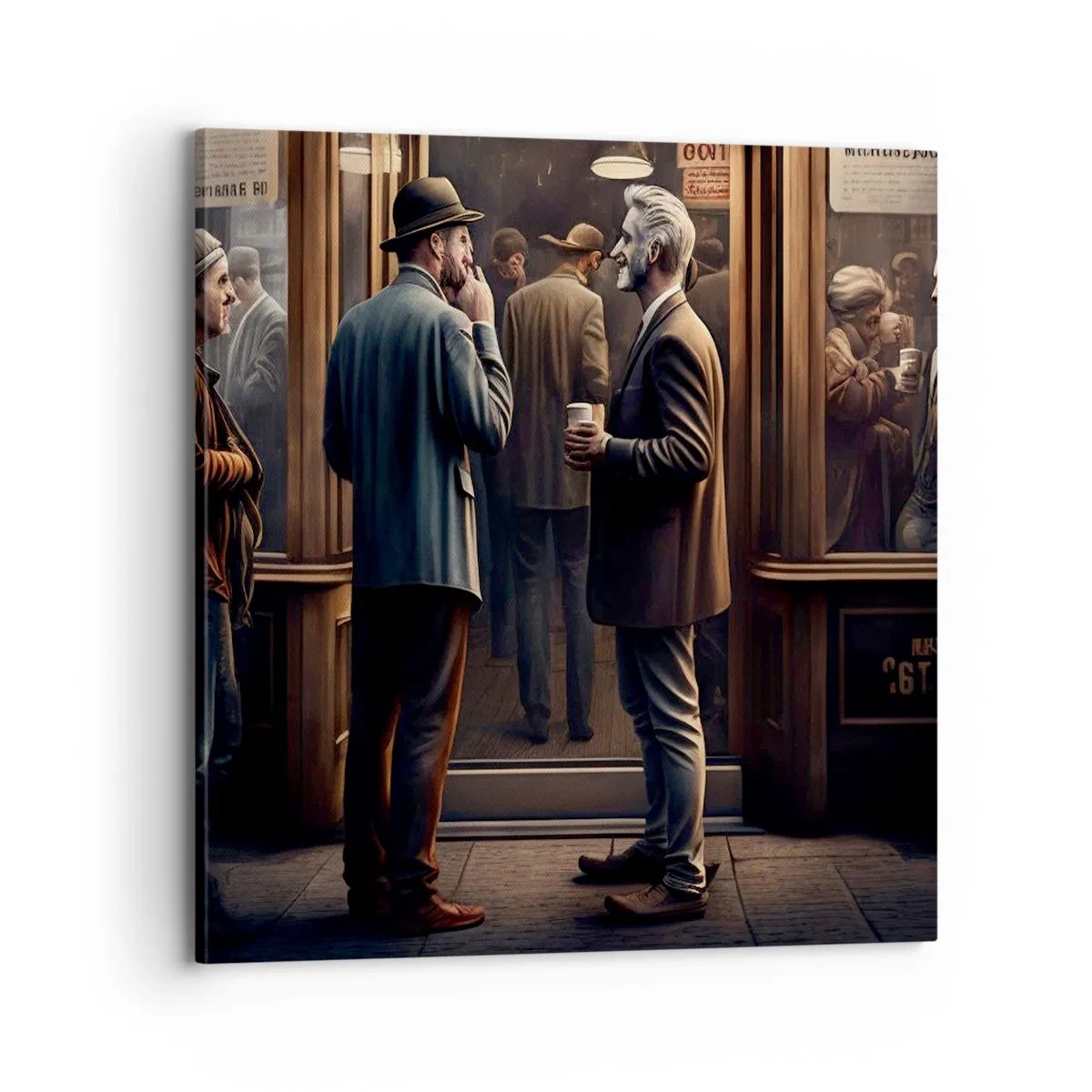 Cuadro sobre lienzo - Impresión de Imagen - Un buen momento del día - 70x70 cm