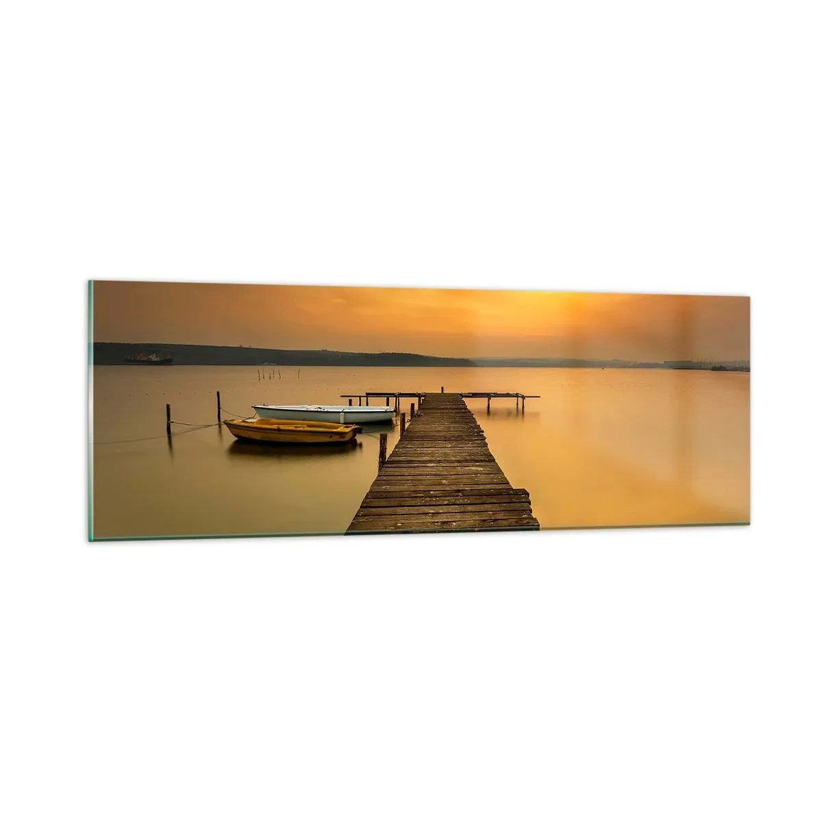 Cuadro sobre vidrio - Impresiones sobre Vidrio - Abriré el cielo dorado para ti - 90x30 cm