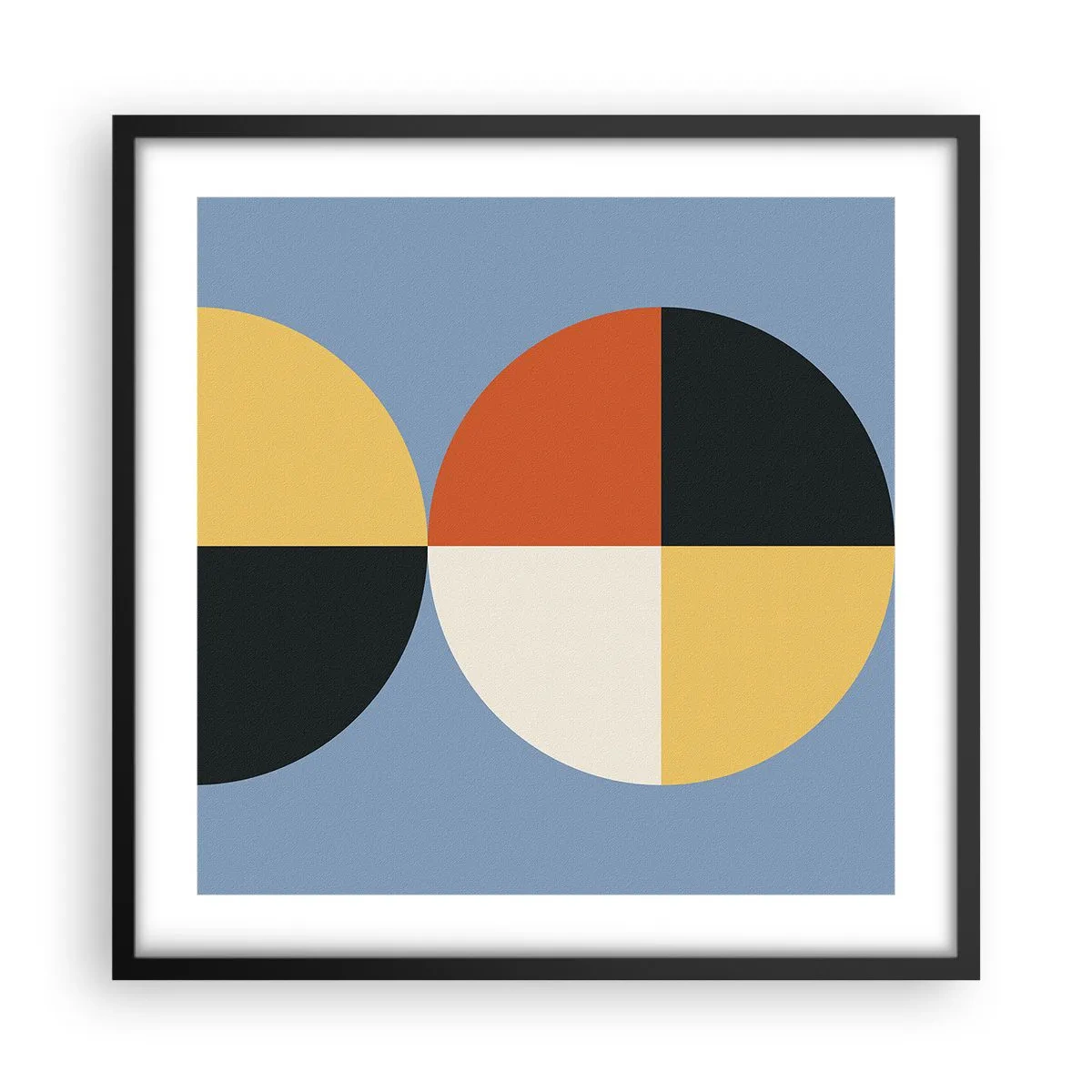 Póster en marco negro - Mira y cuenta - 50x50 cm