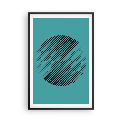 Póster en marco negro - El círculo: una variación geométrica - 61x91 cm
