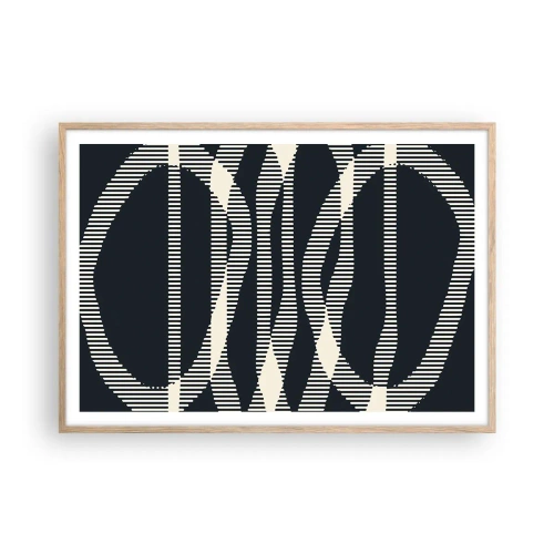 Póster en marco roble claro - Un intento de romper la oscuridad - 100x70 cm