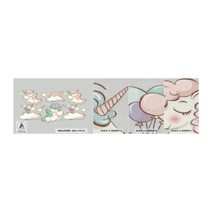Muestra de fotomural Premium Canvas - Estoy seguro de que existen - Para niños, Unicornio, Cuento de hadas - 100x30 cm