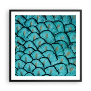 Póster en marco negro - La gran gala de las plumas - 60x60 cm