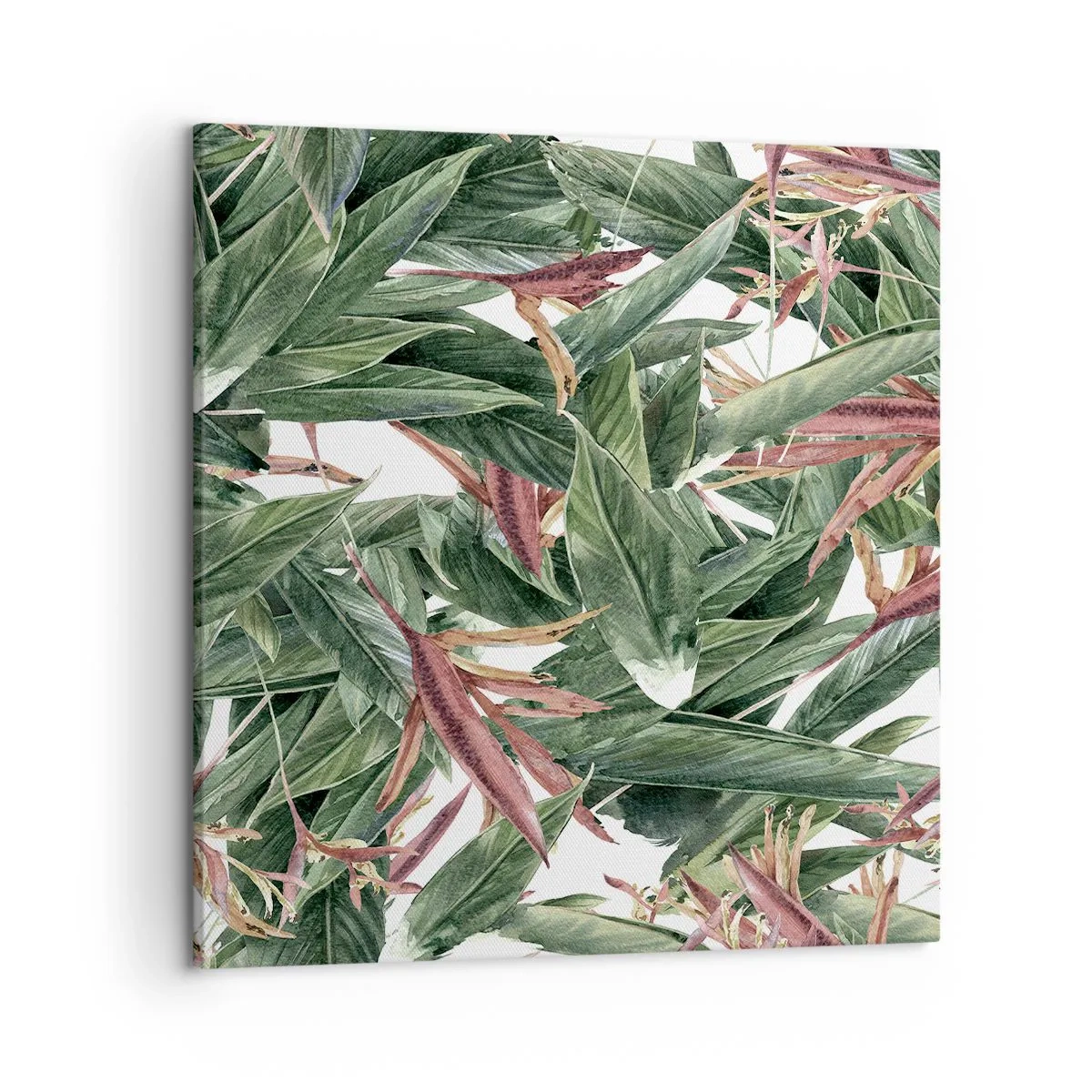 Cuadro sobre lienzo - Impresión de Imagen - Naturaleza esmeralda y lila - 50x50 cm