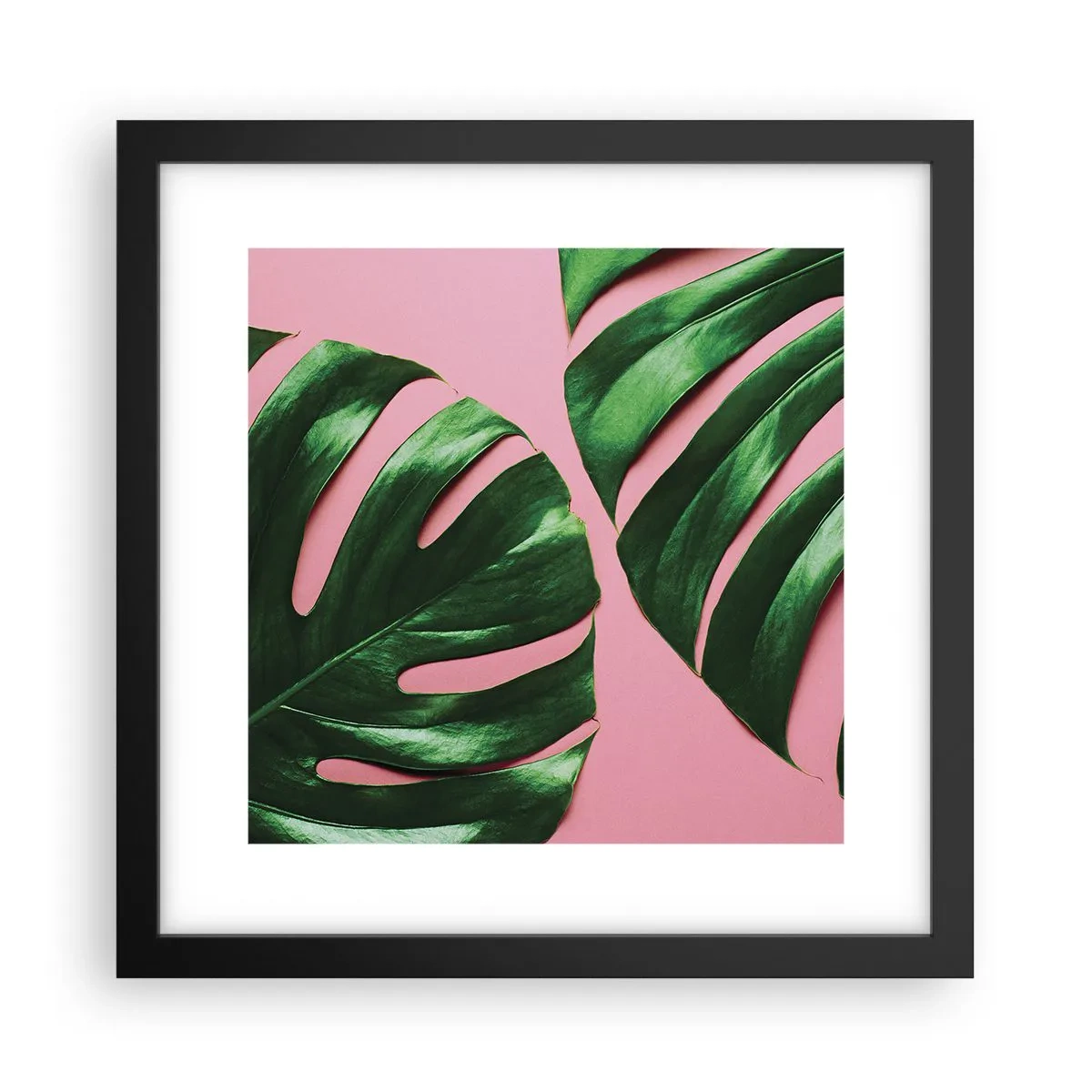 Póster en marco negro - Cita con el verde - 30x30 cm