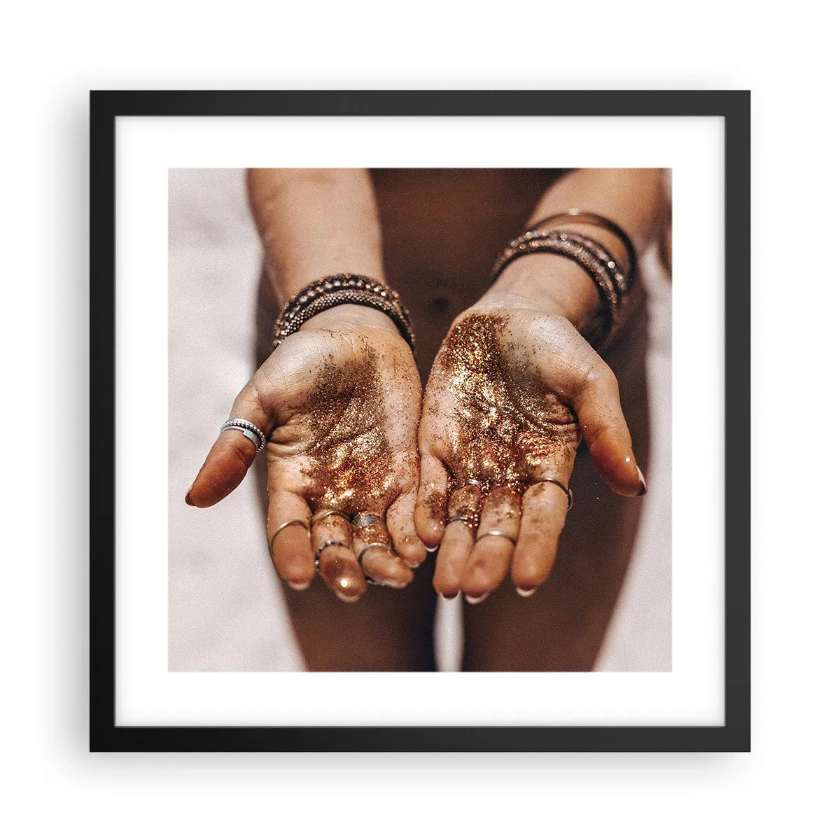 Póster en marco negro - Un regalo para ti - 40x40 cm