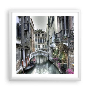 Póster en marco blanco - Durante siglos, un sueño - 50x50 cm