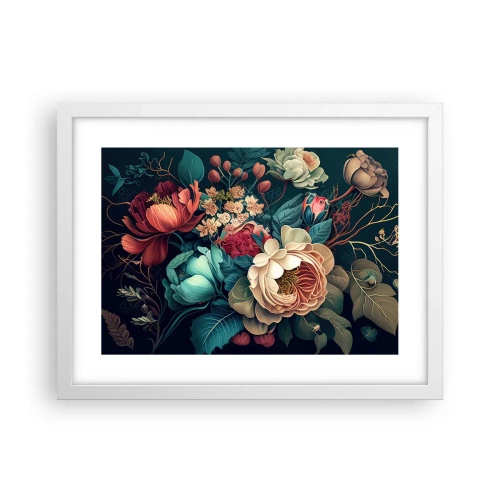 Póster en marco blanco - Encanto del siglo XIX - 40x30 cm